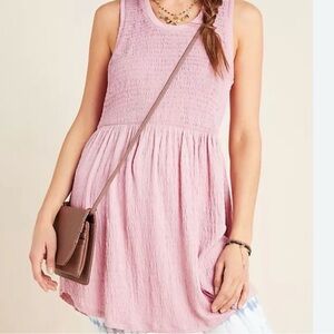 Anthropologie Riley Smocked Tunic XL
